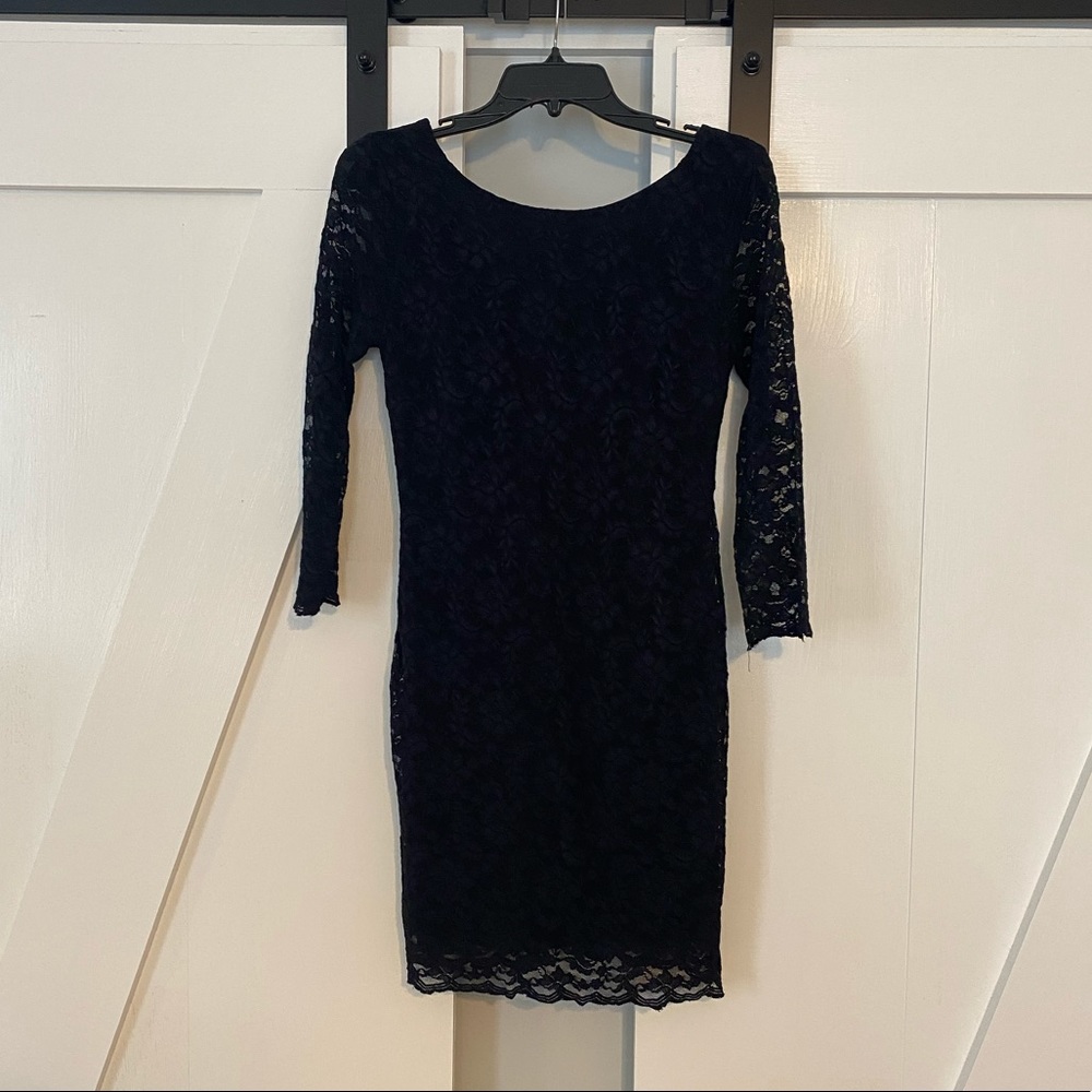 Black lace dress